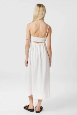 Savani Long Linen Dress 165480*Neo Noir Outlet