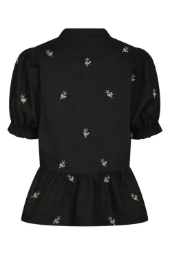 Neo Noir Savy Flower Emb Blouse 166791< Bluser & Skjorter|Ammevenligt Tøj