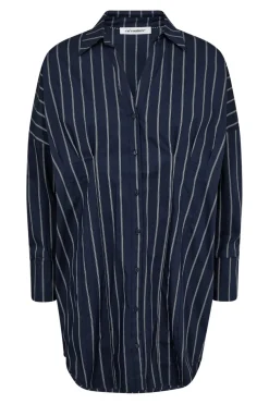 Co´Couture Sebicc Stripe Pleat Shirt 35625< Bluser & Skjorter|Ammevenligt Tøj