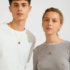 Pilgrim Sense Necklace Gold-plated/aventurine 132542901< Halskæder