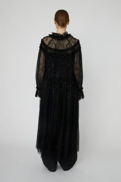 Stella Nova Sheer Lace Maxi Cape Dressls54-4306< Kjoler