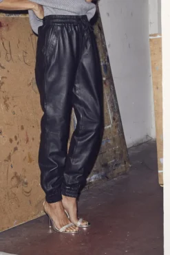 Co´Couture Shilohcc Leather Joggers< Bukser, Jeans & Leggings