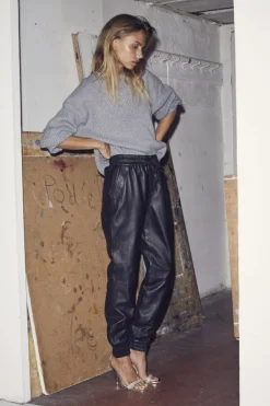 Co´Couture Shilohcc Leather Joggers< Bukser, Jeans & Leggings
