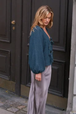 Neo Noir Silvi Overdyed Dot Blouse< Bluser & Skjorter|Ammevenligt Tøj