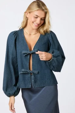 Neo Noir Silvi Overdyed Dot Blouse< Bluser & Skjorter|Ammevenligt Tøj