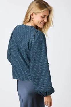 Neo Noir Silvi Overdyed Dot Blouse< Bluser & Skjorter|Ammevenligt Tøj