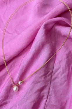 Mellow Moon Single Pearl Necklace< Halskæder