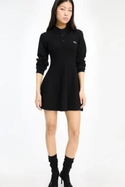 Rotate Slinky Knit Polo Dress 115488100< Kjoler