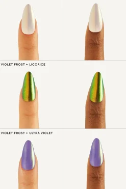 Le Mini Macaron Stardust Liquid Nail Powder LNP003 Violet Frost< Neglelak