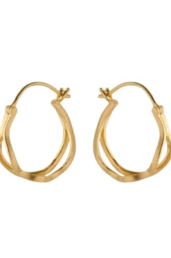 Pernille Corydon Jewellery Stream Hoops e-459-gp< Øreringe