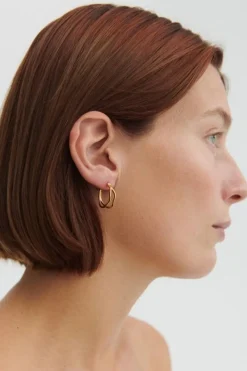 Pernille Corydon Jewellery Stream Hoops e-459-gp< Øreringe