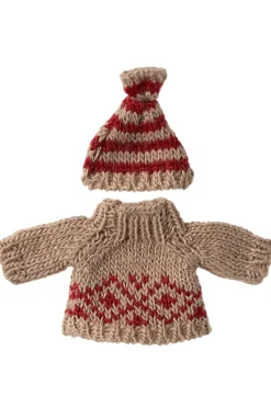 Strikket Sweater Og Hue, Mus, Mor*Maileg Outlet