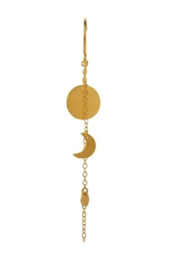 Stine A Sun And Moon Earring With Chain< Øreringe