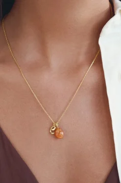 Maanesten Sunstone Fire Pendant< Halskæder