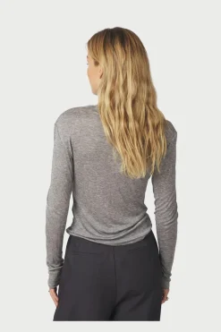 Neo Noir Teddu Fine Rib Blouse 167164< Bluser & Skjorter