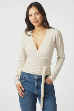 Tilfa Knit Wrap Blouse 166313*Neo Noir New