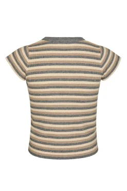 Tirra Simple Stripe Knit Top 166630*Neo Noir Sale