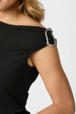 Tolla Jersey Top 165562*Neo Noir Discount