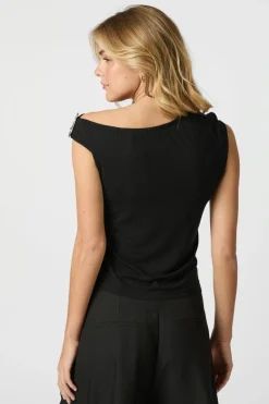 Tolla Jersey Top 165562*Neo Noir Discount