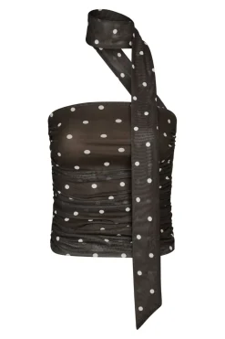 Torinti Mesh Dot Top 165892*Neo Noir Clearance