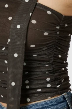 Torinti Mesh Dot Top 165892*Neo Noir Clearance