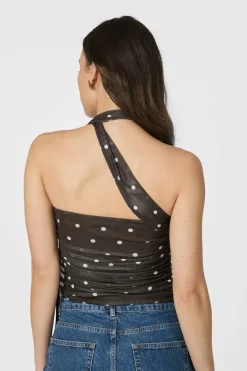 Torinti Mesh Dot Top 165892*Neo Noir Clearance