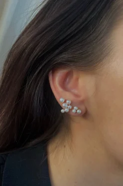 Tres Petit Pearl Earring Silver*Stine A Hot