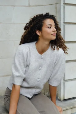 Trudy Deco Knit Cardigan 164514*Neo Noir New