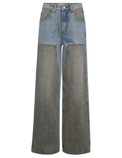 Two-Tone Patch Jeans HL10377*Haute L'Amitié