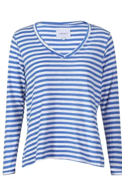 Ulla-Ls-Vneck-Stripe-Tshirt 22160*Liberte Sale