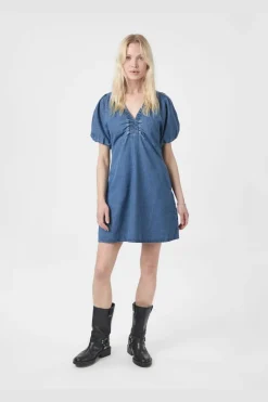 Neo Noir Uma Denim Dress 165930< Kjoler