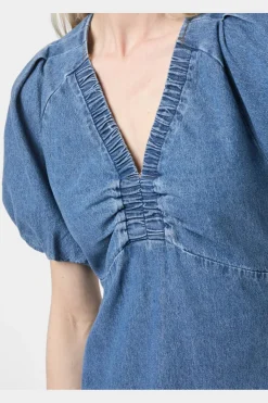 Neo Noir Uma Denim Dress 165930< Kjoler