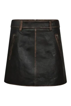 Haute L'Amitié Used Leather Crop Skirt HL10362< Nederdele