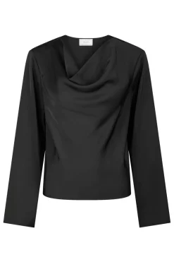 Vallista Soft Satin Blouse 163844*Neo Noir Discount