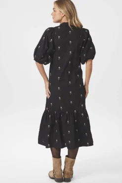 Neo Noir Veronica Flower Emb Dress 166846< Kjoler