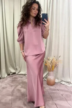 Neo Noir Vicky Heavy Sateen Skirt 159588< Nederdele