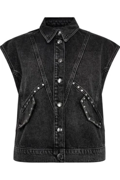 Vickycc Stud Denim Vest 30367*Co´Couture Online