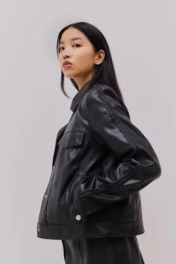 Vila Vipen Coated L/S Braid Jacket< Overtøj & Jakker