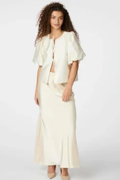 Neo Noir Viso Heavy Sateen Skirt 165067< Nederdele