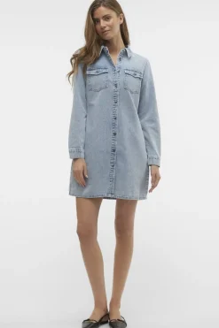 Vmjennie Ls Short Denim Dress Mix*Vero Moda Sale