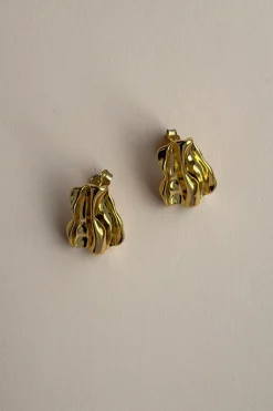 Mellow Moon Wave Earring< Øreringe