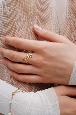 Pernille Corydon Wild Poppy Ring r-364-gp< Ringe