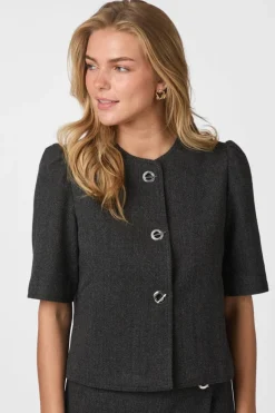 Xanthe Herringbone Blazer 165683*Neo Noir Sale