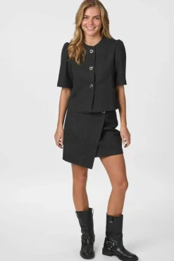 Xanthe Herringbone Blazer 165683*Neo Noir Sale