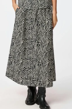Neo Noir Yara Zebra Long Skirt 164709< Nederdele