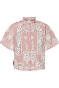 YAS emina Ss Embroidered Shirt Fest< Bluser & Skjorter|Ammevenligt Tøj
