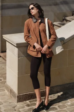 kaia Ls Suede Leather Jacket*YAS Online