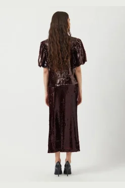 YAS royalina Hmw Sequin Ankle Skirt -Show< Nederdele