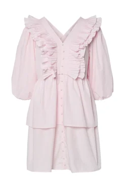 YAS runa 3/4 Ruffle Dress< Kjoler|Ammevenligt Tøj
