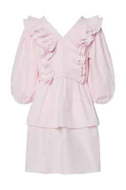 YAS runa 3/4 Ruffle Dress< Kjoler|Ammevenligt Tøj